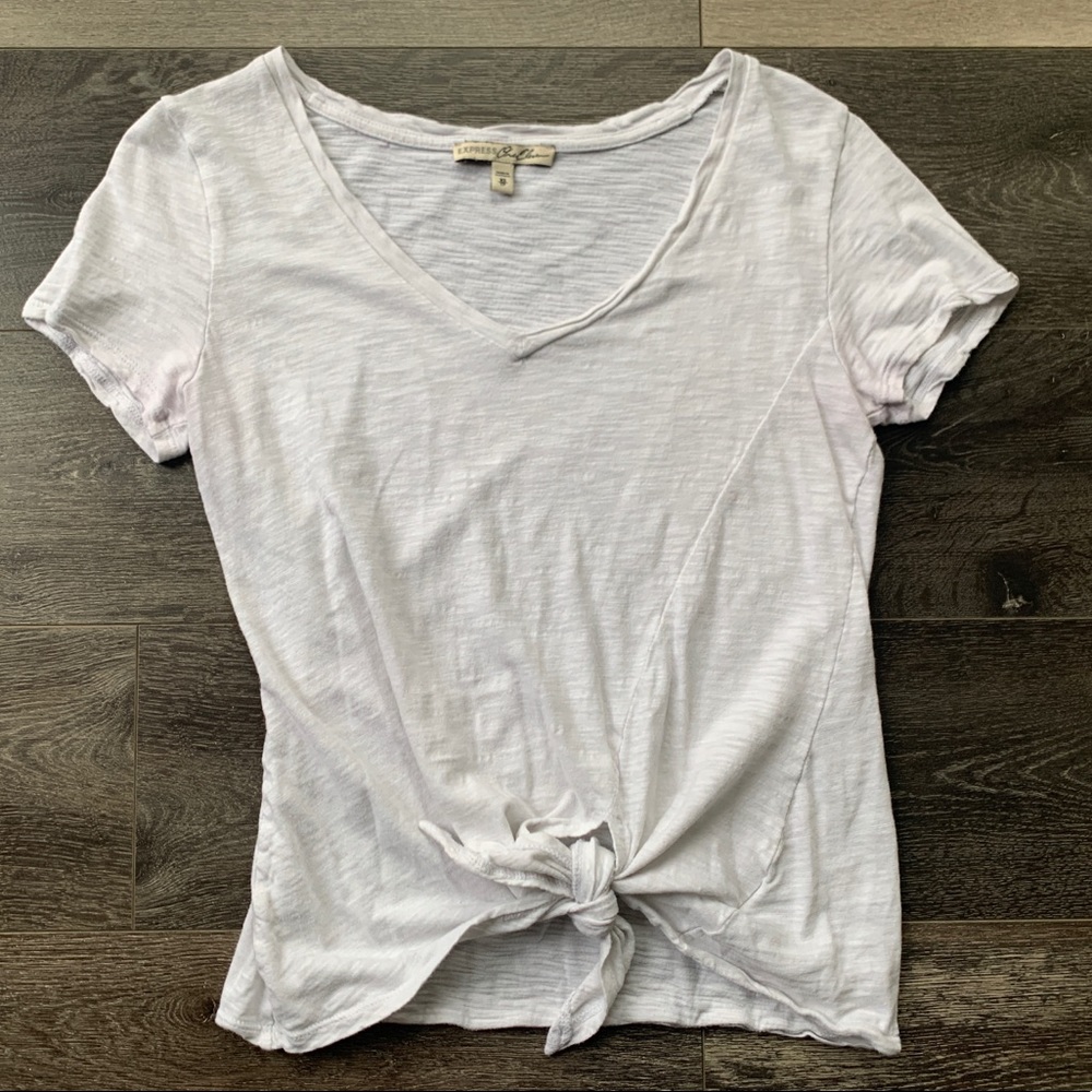 Front tie tee shirt